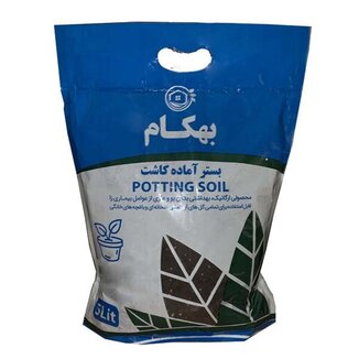 عکس خاک بستر آماده کاشت (خاک هلندی) مدل بهکام حجم 5 لیتری